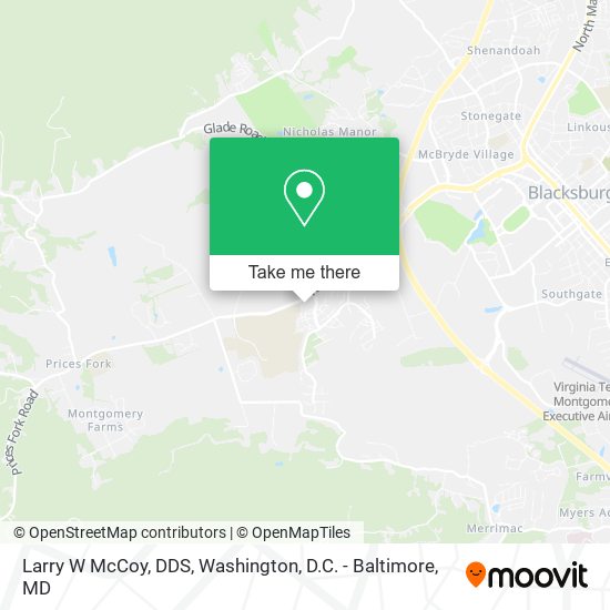 Larry W McCoy, DDS map