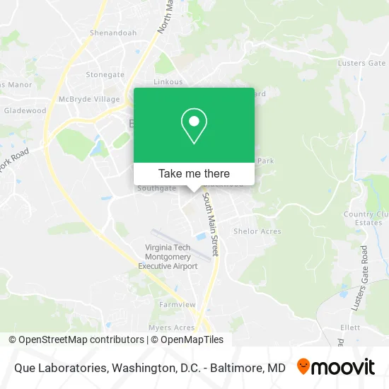 Que Laboratories map