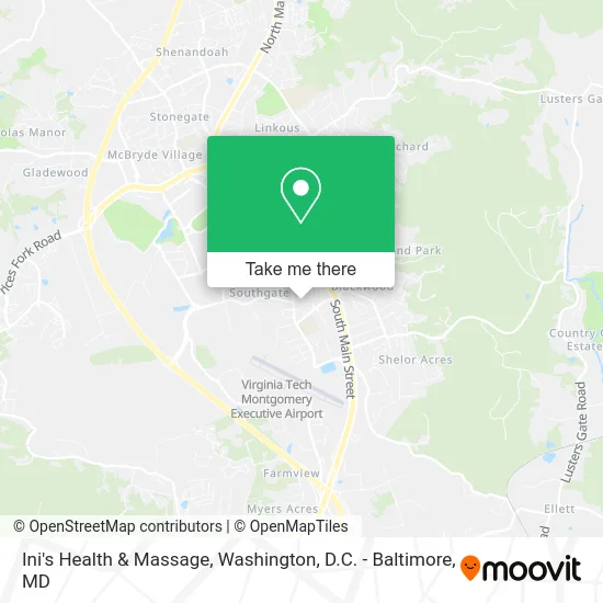 Ini's Health & Massage map