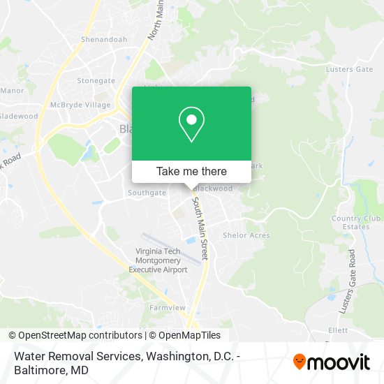 Water Removal Services map