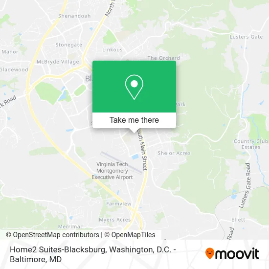 Home2 Suites-Blacksburg map