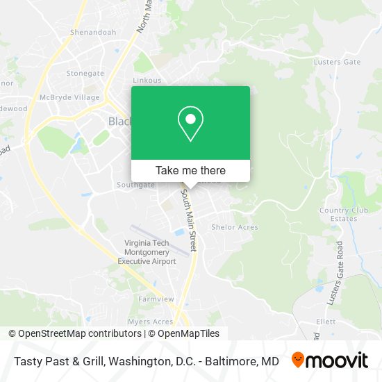 Mapa de Tasty Past & Grill
