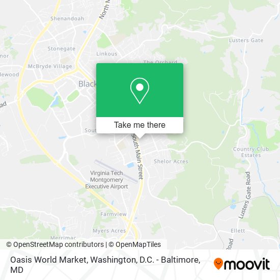 Oasis World Market map