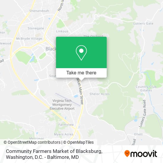 Mapa de Community Farmers Market of Blacksburg