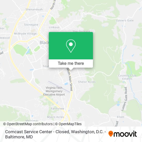 Mapa de Comcast Service Center - Closed