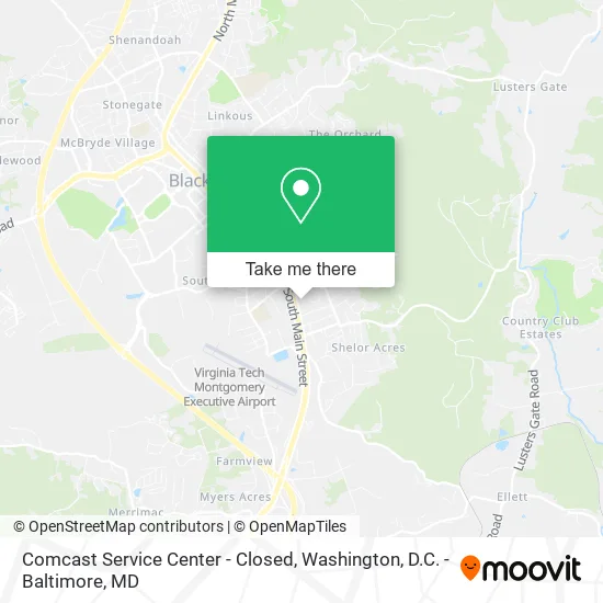 Comcast Service Center - Closed map