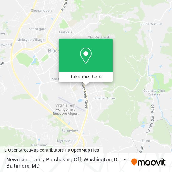 Newman Library Purchasing Off map