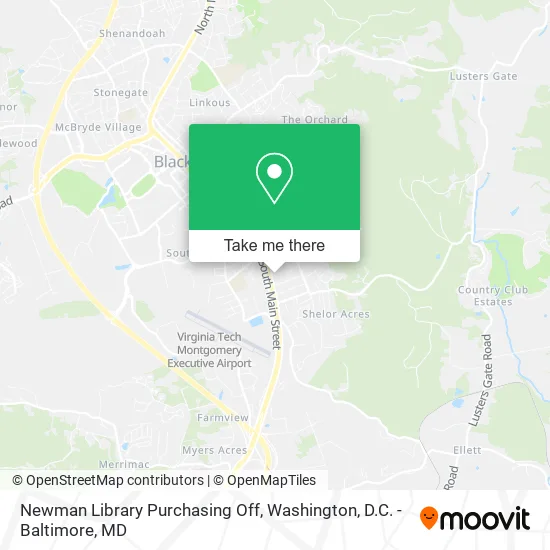 Newman Library Purchasing Off map