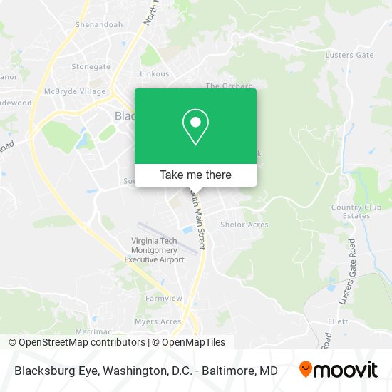Blacksburg Eye map