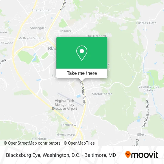 Blacksburg Eye map