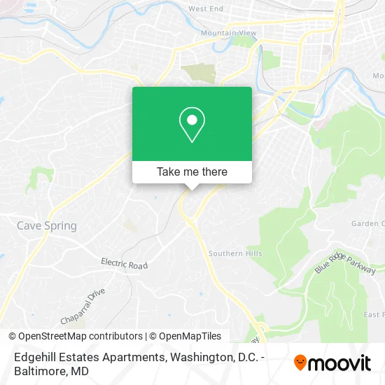 Mapa de Edgehill Estates Apartments