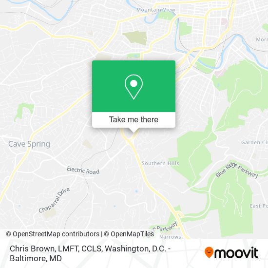 Chris Brown, LMFT, CCLS map