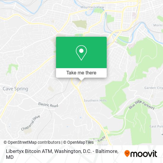 Mapa de Libertyx Bitcoin ATM