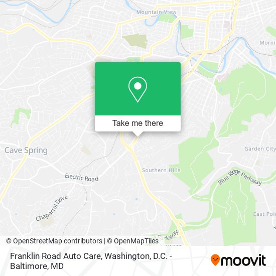 Franklin Road Auto Care map