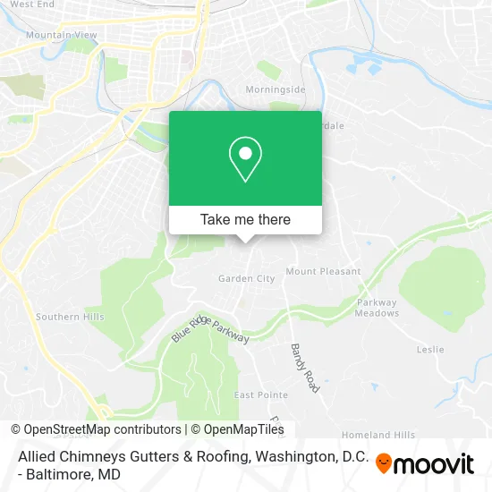 Allied Chimneys Gutters & Roofing map