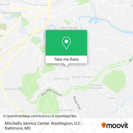 Mitchell's Service Center map