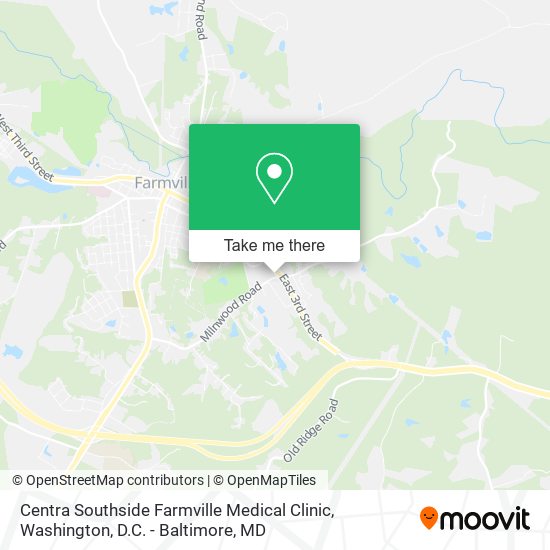 Centra Southside Farmville Medical Clinic map