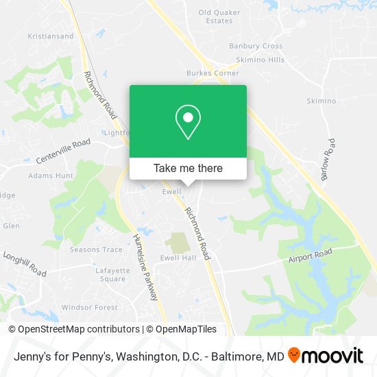 Jenny's for Penny's map