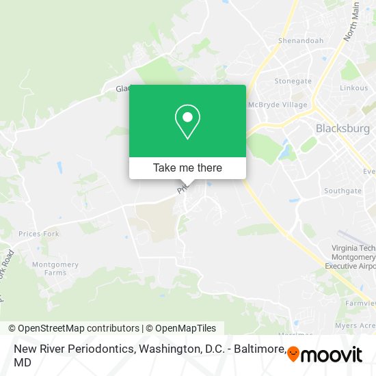 New River Periodontics map