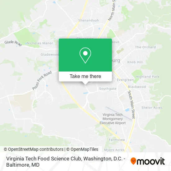 Virginia Tech Food Science Club map