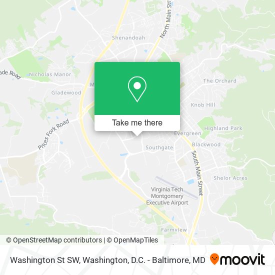 Washington St SW map
