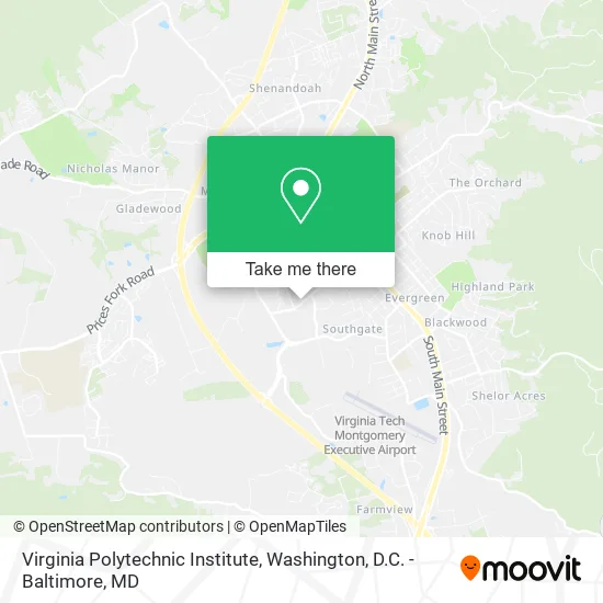 Virginia Polytechnic Institute map