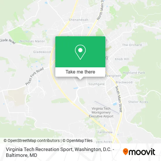 Virginia Tech Recreation Sport map