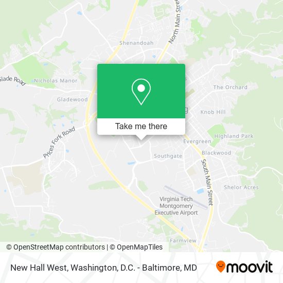 New Hall West map