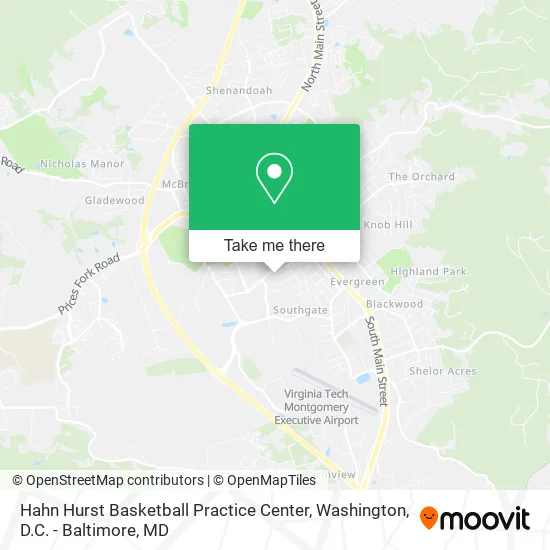 Hahn Hurst Basketball Practice Center map