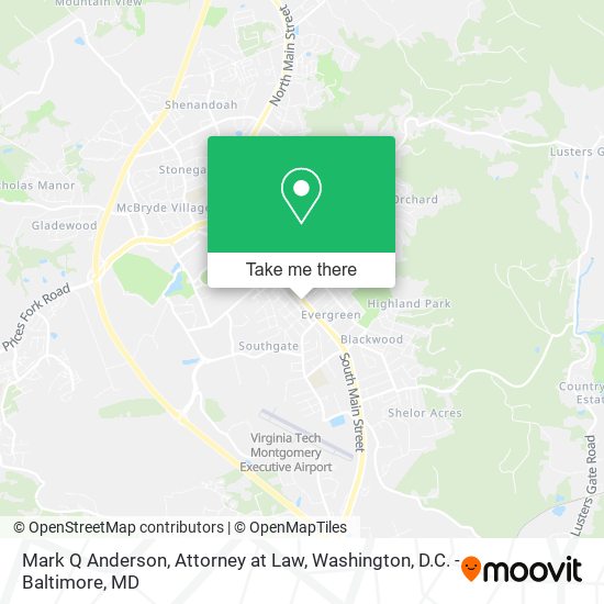 Mark Q Anderson, Attorney at Law map
