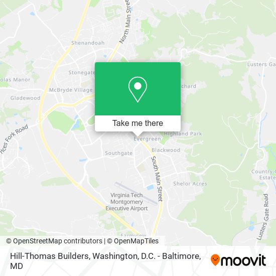 Hill-Thomas Builders map
