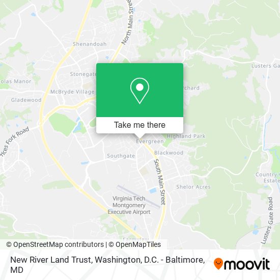 New River Land Trust map