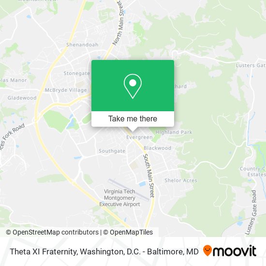 Mapa de Theta XI Fraternity