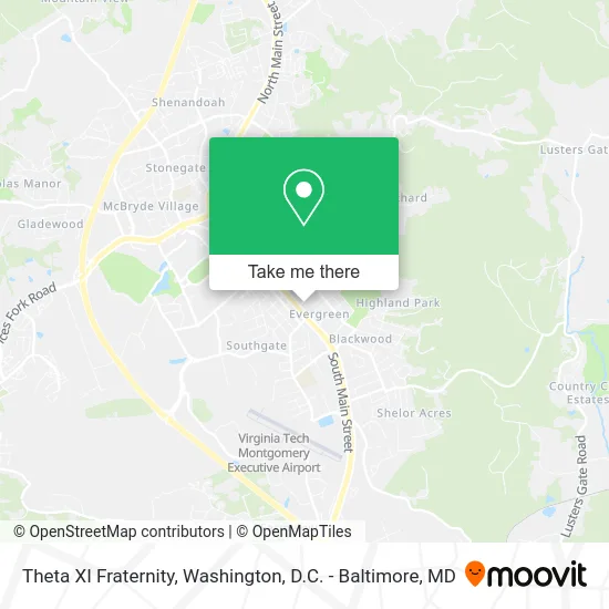 Theta XI Fraternity map