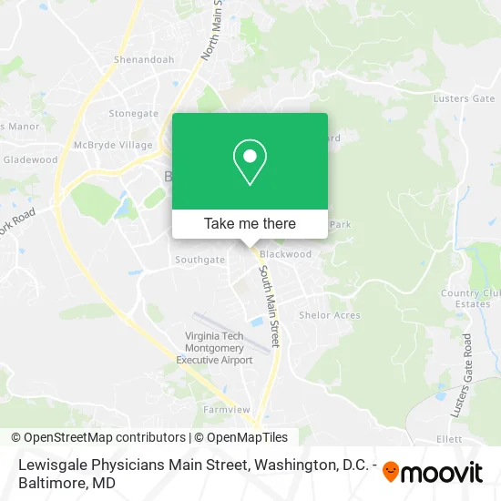 Lewisgale Physicians Main Street map