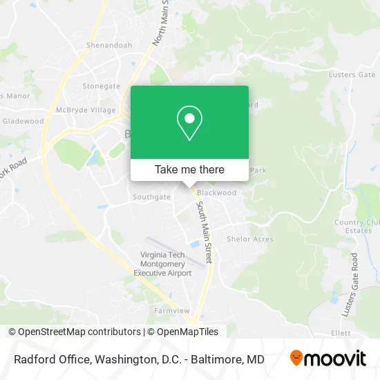 Radford Office map