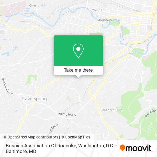 Bosnian Association Of Roanoke map