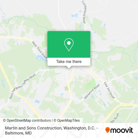 Martin and Sons Construction map