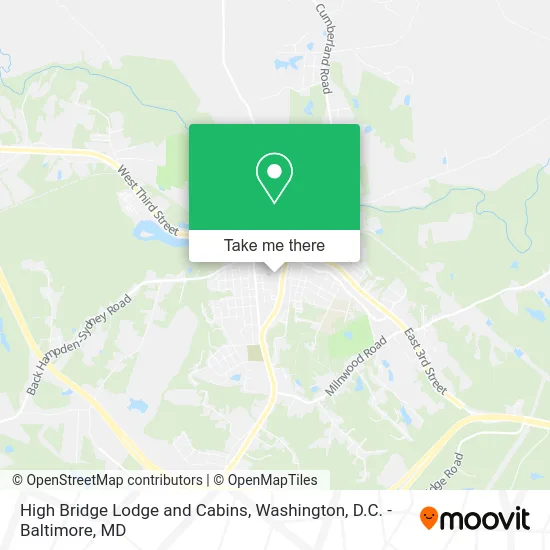 High Bridge Lodge and Cabins map