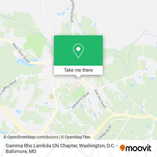 Mapa de Gamma Rho Lambda Chi Chapter