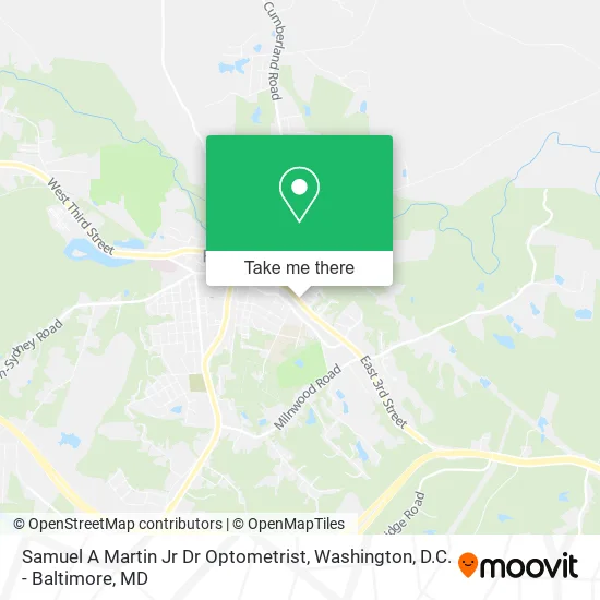 Mapa de Samuel A Martin Jr Dr Optometrist