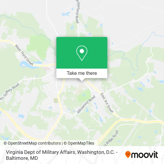 Mapa de Virginia Dept of Military Affairs