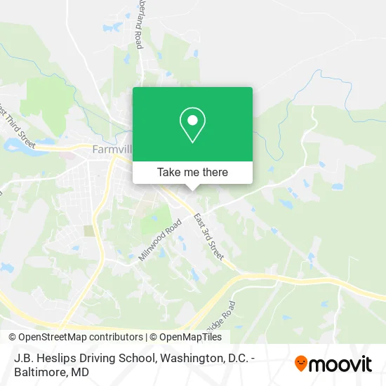 J.B. Heslips Driving School map