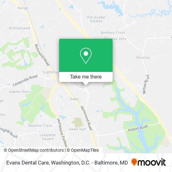 Mapa de Evans Dental Care