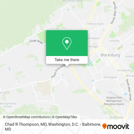 Chad R Thompson, MD map