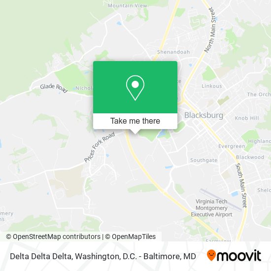 Mapa de Delta Delta Delta