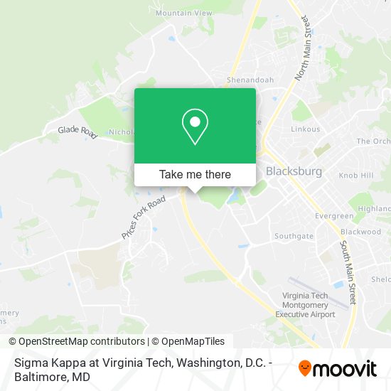 Mapa de Sigma Kappa at Virginia Tech