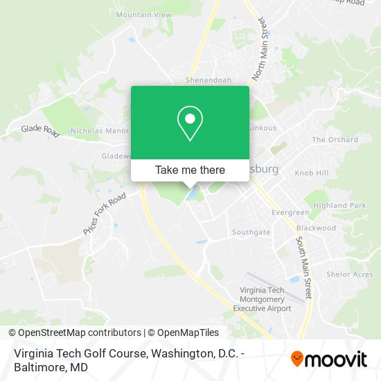 Virginia Tech Golf Course map
