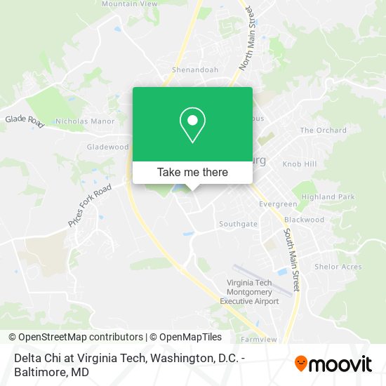 Mapa de Delta Chi at Virginia Tech