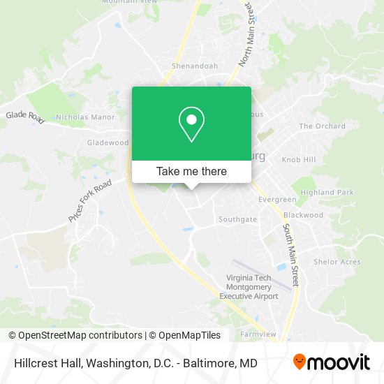 Hillcrest Hall map